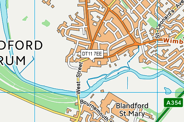 DT11 7EE map - OS VectorMap District (Ordnance Survey)