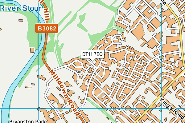 DT11 7EQ map - OS VectorMap District (Ordnance Survey)