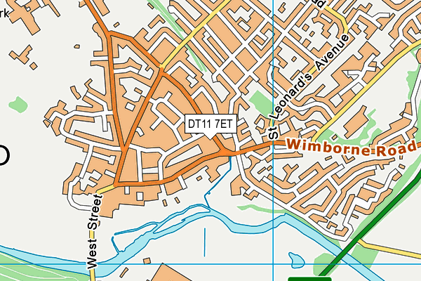DT11 7ET map - OS VectorMap District (Ordnance Survey)