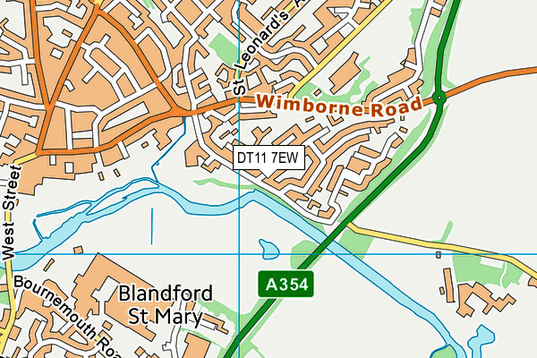 DT11 7EW map - OS VectorMap District (Ordnance Survey)