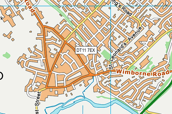 DT11 7EX map - OS VectorMap District (Ordnance Survey)