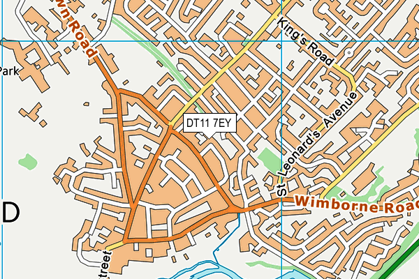 DT11 7EY map - OS VectorMap District (Ordnance Survey)