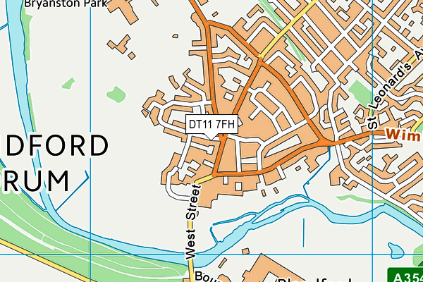 DT11 7FH map - OS VectorMap District (Ordnance Survey)