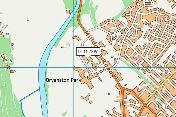 DT11 7FW map - OS VectorMap District (Ordnance Survey)