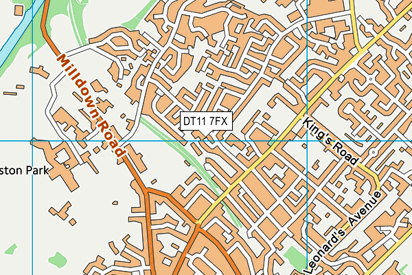 DT11 7FX map - OS VectorMap District (Ordnance Survey)