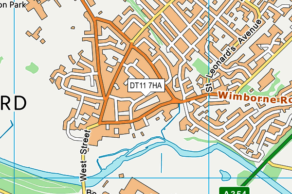 DT11 7HA map - OS VectorMap District (Ordnance Survey)