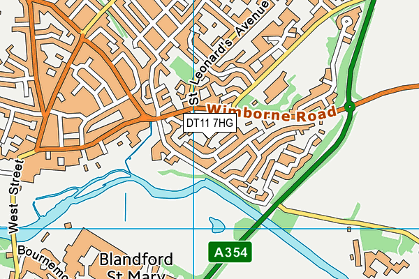 DT11 7HG map - OS VectorMap District (Ordnance Survey)