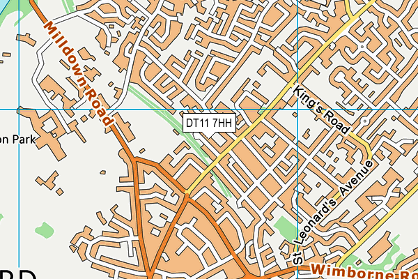 DT11 7HH map - OS VectorMap District (Ordnance Survey)