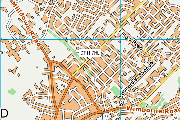 DT11 7HL map - OS VectorMap District (Ordnance Survey)