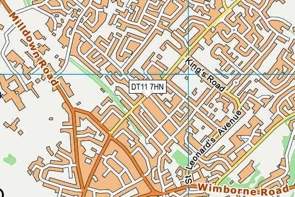 DT11 7HN map - OS VectorMap District (Ordnance Survey)