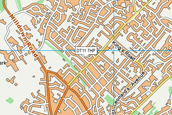 DT11 7HP map - OS VectorMap District (Ordnance Survey)