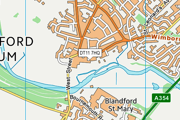 DT11 7HQ map - OS VectorMap District (Ordnance Survey)