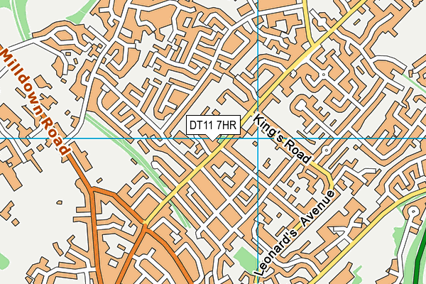 DT11 7HR map - OS VectorMap District (Ordnance Survey)