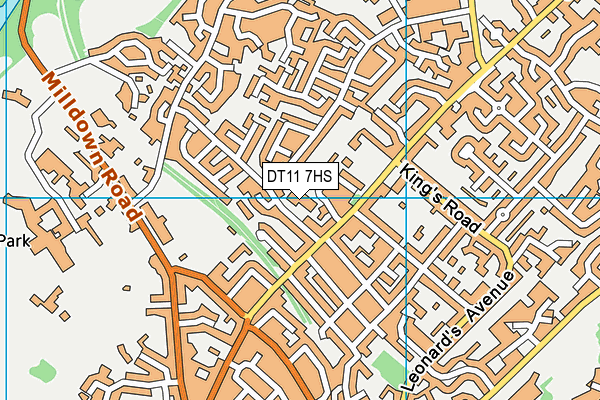 DT11 7HS map - OS VectorMap District (Ordnance Survey)