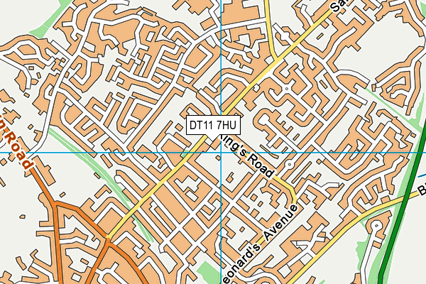 DT11 7HU map - OS VectorMap District (Ordnance Survey)