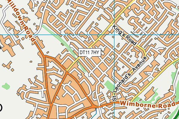 DT11 7HY map - OS VectorMap District (Ordnance Survey)