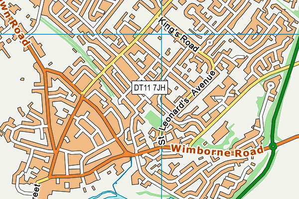 DT11 7JH map - OS VectorMap District (Ordnance Survey)