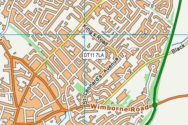 DT11 7LA map - OS VectorMap District (Ordnance Survey)