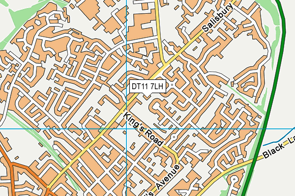 DT11 7LH map - OS VectorMap District (Ordnance Survey)