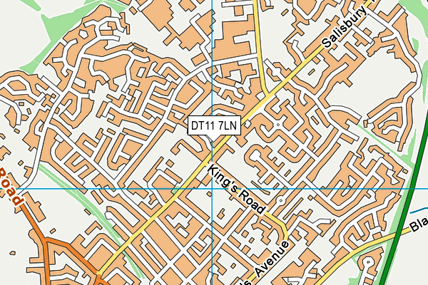 DT11 7LN map - OS VectorMap District (Ordnance Survey)