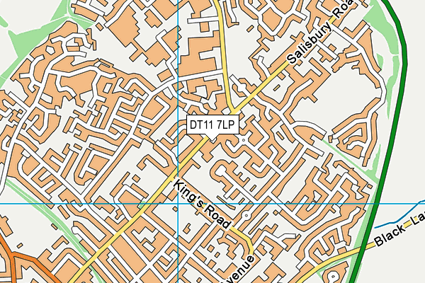 DT11 7LP map - OS VectorMap District (Ordnance Survey)