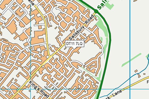 DT11 7LQ map - OS VectorMap District (Ordnance Survey)