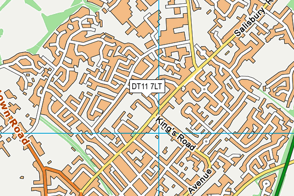 DT11 7LT map - OS VectorMap District (Ordnance Survey)