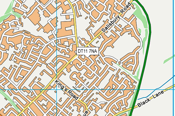 DT11 7NA map - OS VectorMap District (Ordnance Survey)