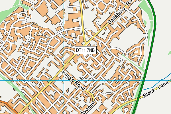 DT11 7NB map - OS VectorMap District (Ordnance Survey)