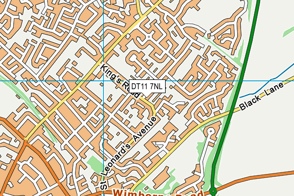 DT11 7NL map - OS VectorMap District (Ordnance Survey)