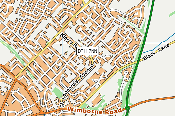 DT11 7NN map - OS VectorMap District (Ordnance Survey)