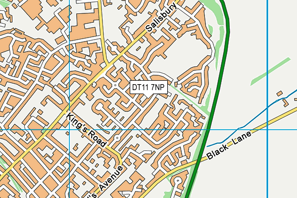 DT11 7NP map - OS VectorMap District (Ordnance Survey)