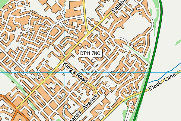 DT11 7NQ map - OS VectorMap District (Ordnance Survey)