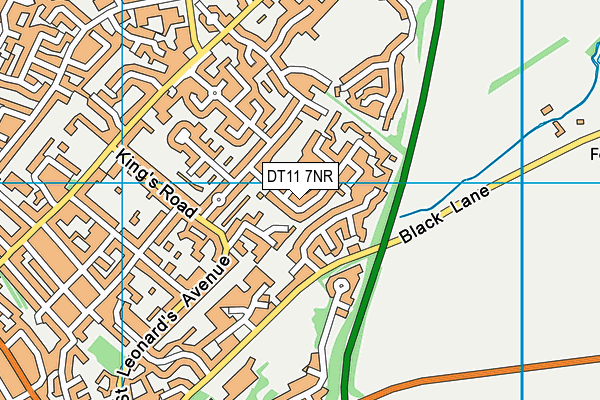 DT11 7NR map - OS VectorMap District (Ordnance Survey)