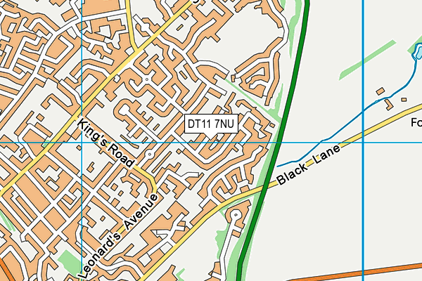 DT11 7NU map - OS VectorMap District (Ordnance Survey)