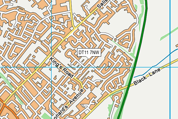 DT11 7NW map - OS VectorMap District (Ordnance Survey)