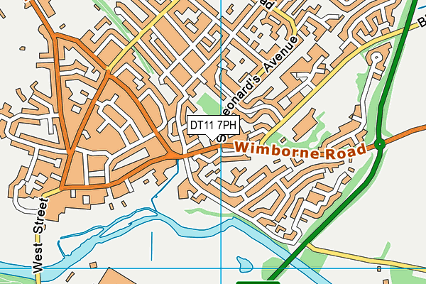 DT11 7PH map - OS VectorMap District (Ordnance Survey)