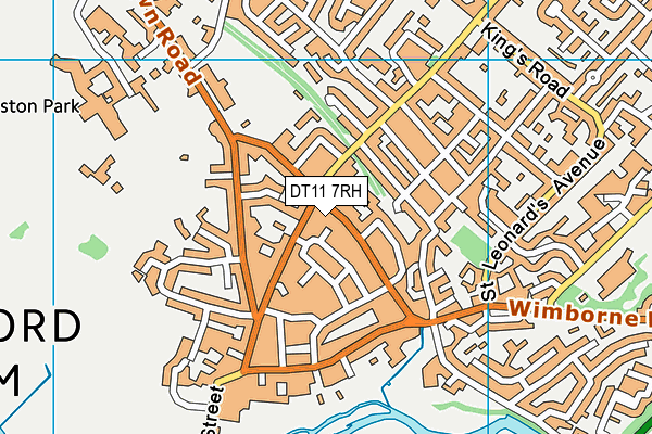 DT11 7RH map - OS VectorMap District (Ordnance Survey)