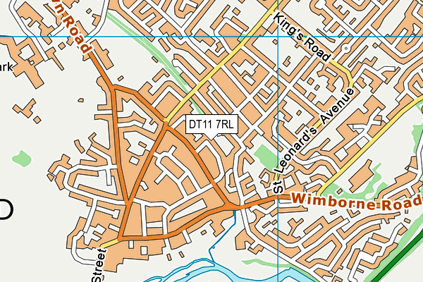 DT11 7RL map - OS VectorMap District (Ordnance Survey)