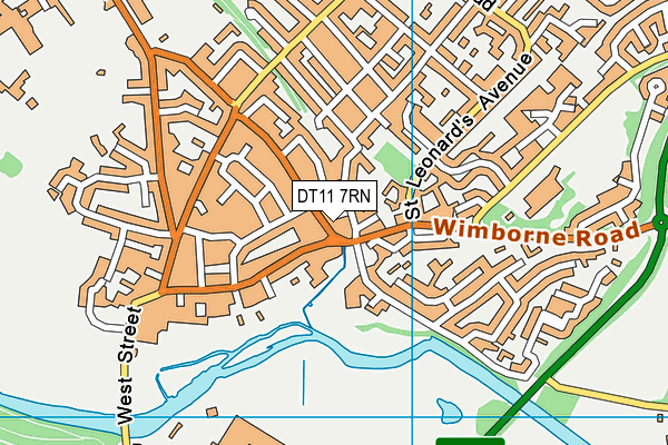 DT11 7RN map - OS VectorMap District (Ordnance Survey)