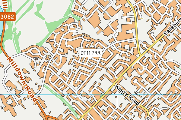 DT11 7RR map - OS VectorMap District (Ordnance Survey)