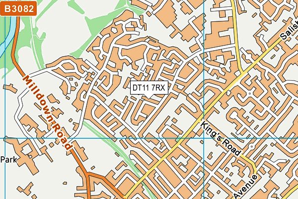 DT11 7RX map - OS VectorMap District (Ordnance Survey)