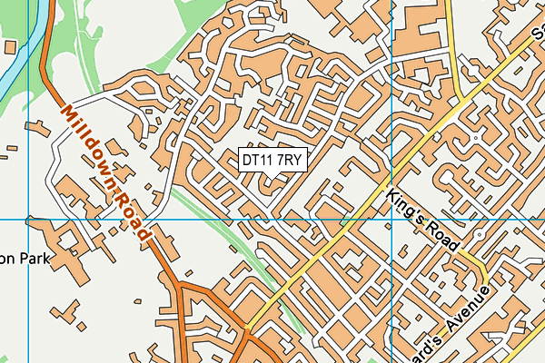 DT11 7RY map - OS VectorMap District (Ordnance Survey)