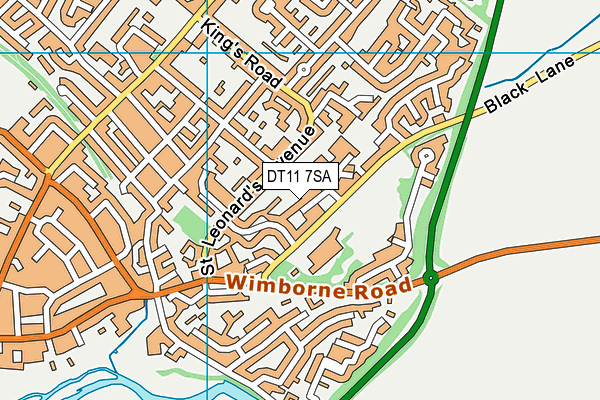 DT11 7SA map - OS VectorMap District (Ordnance Survey)