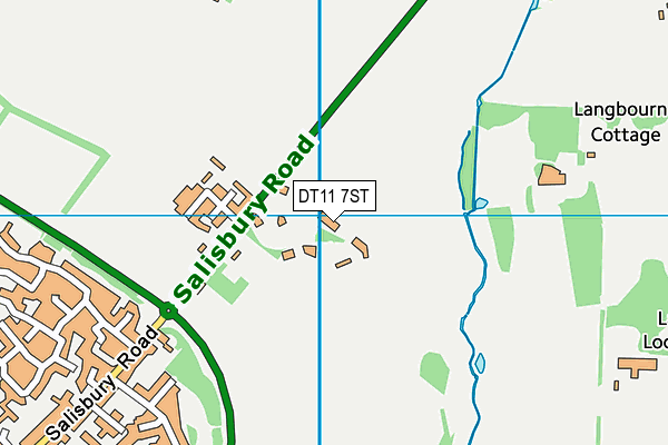DT11 7ST map - OS VectorMap District (Ordnance Survey)