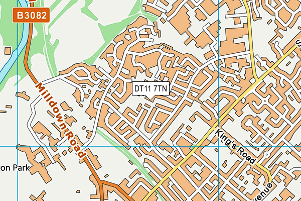 DT11 7TN map - OS VectorMap District (Ordnance Survey)