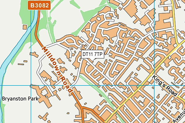 DT11 7TP map - OS VectorMap District (Ordnance Survey)