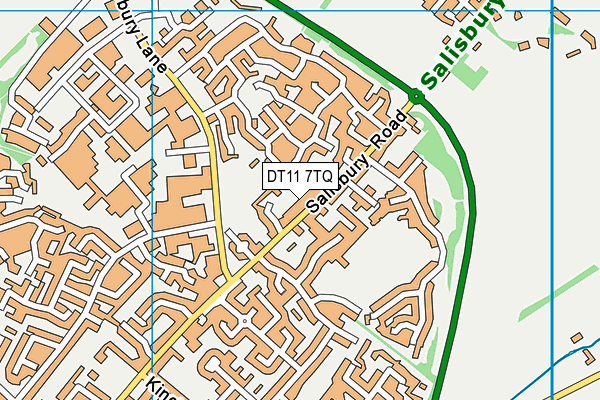 DT11 7TQ map - OS VectorMap District (Ordnance Survey)