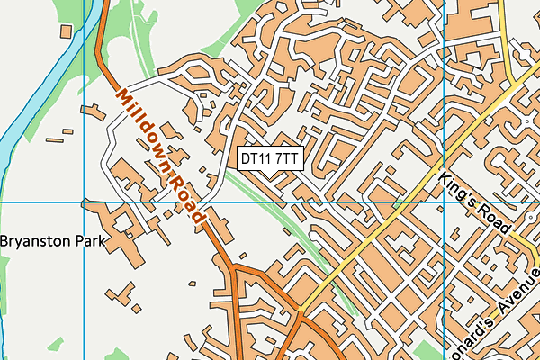 DT11 7TT map - OS VectorMap District (Ordnance Survey)