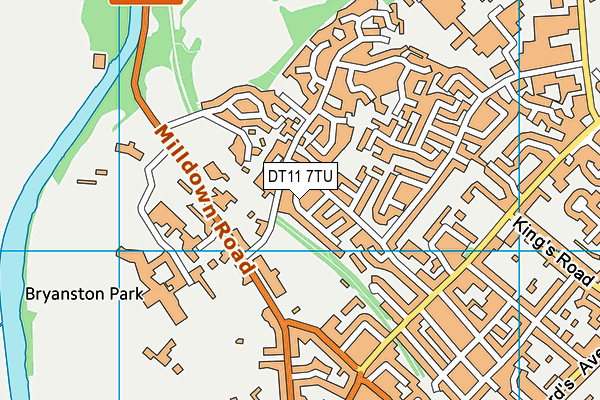 DT11 7TU map - OS VectorMap District (Ordnance Survey)